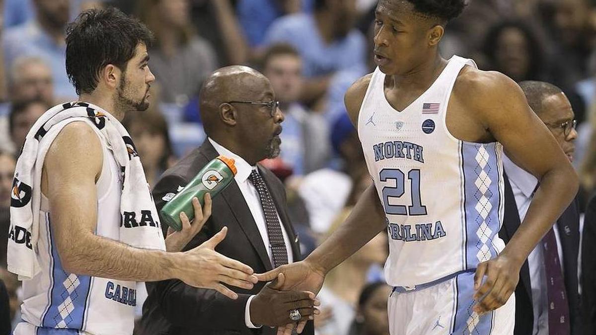 UNC freshman forward Sterling Manley leaves UNC’s 93-81 victory against Bucknell after finishing with 16 points and 13 rebounds in 17 minutes.