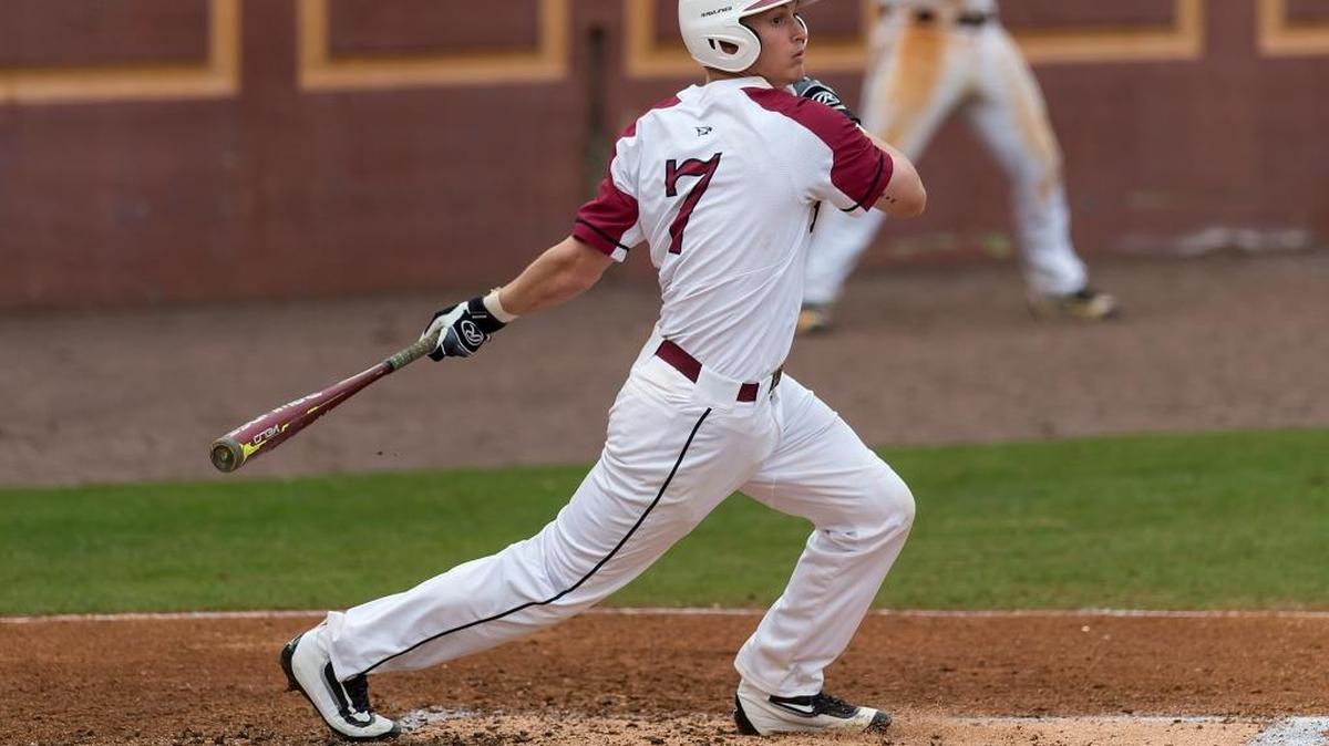 North Carolina Central freshman Corey Joyce gets a hit during a contest versus Navy earlier this season.
