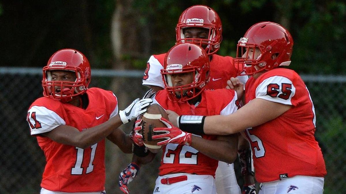 The Jordan Falcons taking on the Chapel Hill Tigers in a non-conference game in Durham, N.C. on September 8, 2017. Jordan won 52-19.