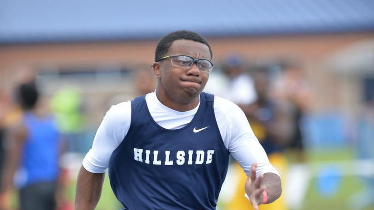 Desmond Jackson of Hillside runs the Boys 100 Meter Dash Ambulatory 4A Finals during the NCHSAA 4A Track and Field Championships that took place at the North Carolina A&T State University in Greensboro, N.C. on Saturday, May 21, 2016.