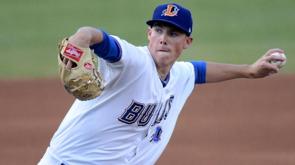The Herald-Sun | Bernard Thomas Durham Bulls pitcher Ryan Yarbrough set a career-high for strikeouts .with 13 on Friday night against the Lehigh Valley IronPigs