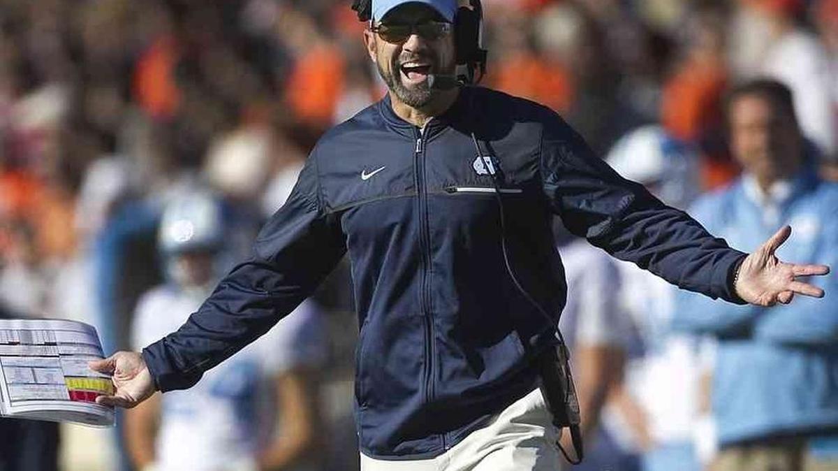 UNC football coach Larry Fedora.